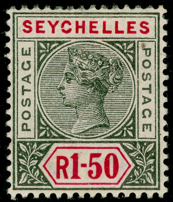 SEYCHELLES SG35, 1r.50 grey & carmine, LH MINT. Cat £85.