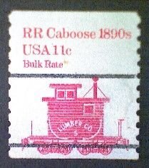 United States, Scott #1905a, used(o), 1984,  Caboose of 1890s  11¢