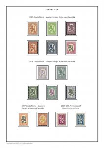 Finland Suomi 1856-2023 PDF (DIGITAL)  STAMP ALBUM PAGES