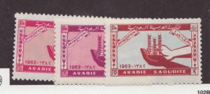 SAUDI ARABIA Sc #274-76 * MH agriculture postage stamp set