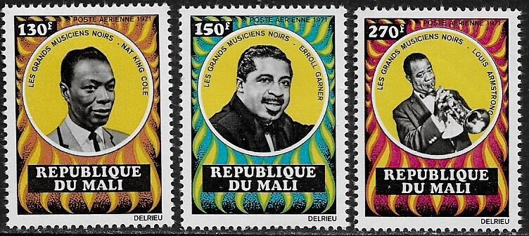 Mali #C137-9 MNH Set - Famous Black Musicians