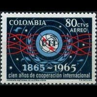 COLOMBIA 1965 - Scott# C467 ITU Cent. Set of 1 LH