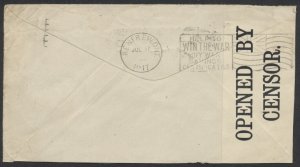 1913 Renfrew ONT Win The War Flag Receiver, Complete Strike, On Censored Cover