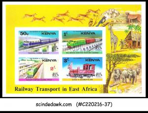 KENYA - 1976 RAILWAY TRANSPORT IN EAST AFRICA - MIN. SHEET MNH IMPERF!!!!