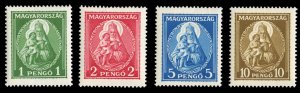 Hungary 462-465, $157, 1932 Madonna, hinged