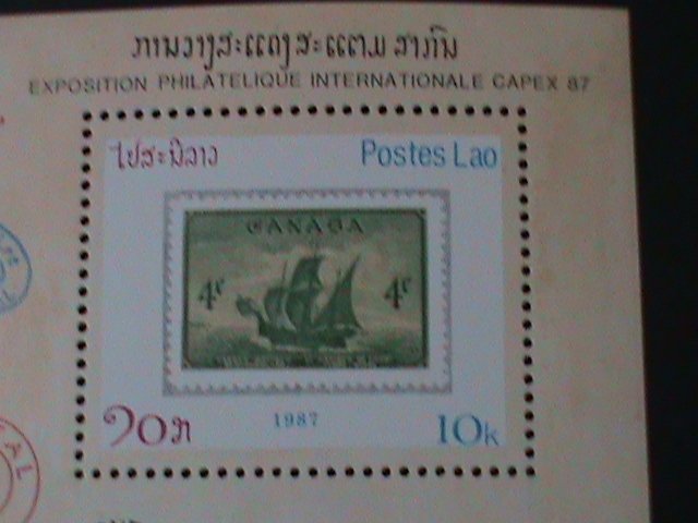 ​LAOS--SC#795-CAPEX'87 WORLD STAMP SHOW-MONTREAL CANADA-MNH:S/S VF-LAST ONE