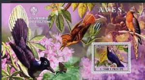 St Thomas & Prince Islands 2007 Birds #2 large perf s...