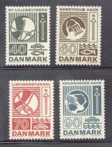 Denmark Sc 509-512 1972 Highway Engineering stamp set  mint NH