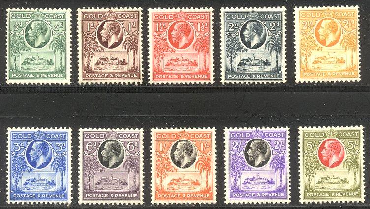 GOLD COAST #98-107 Mint - 1928 K G V Set