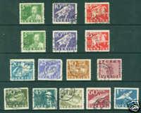 SWEDEN Scott 239-47 Used 1935 complete used set CV $14 a ...