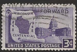 # 957 USED WISCONSIN STATEHOOD 100TH ANNIV.