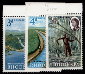 RHODESIA QEII SG354-356, 1965 water conservation set, NH MINT.