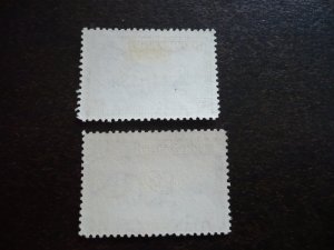 Stamps - Nyasaland - Scott# 68, 75 - Mint Hinged Part Set of 2 Stamps