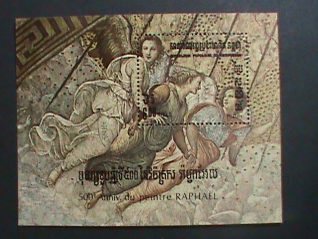 CAMBODIA-500TH ANNIVERSARY OF RAPHAEL- THE PAINTER CTO  S/S SHEET-VERY FINE