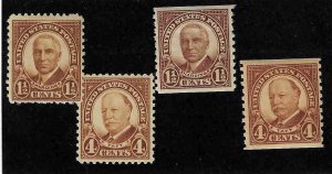 684-687 Mint,OG,LH... SCV $6.05