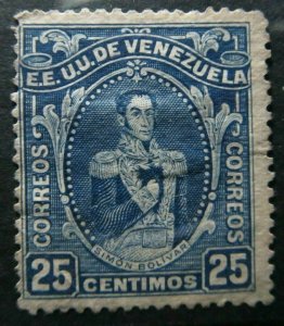 1914 Venezuela 25c Fine Used South America A4P52F154-