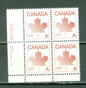 CANADA 1981 A STAMP #907ii...LL PL3 CORNER BLK...MNH...$5.00