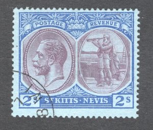 St. Kitts-Nevis, Scott #32   VF, Used, 2sh, CV $57.50 ... 6000017