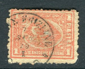 EGYPT; 1872-75 early classic Sphinx/Pyramid issue fine used Shade of 1Pi. value