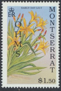 Montserrat  SC# O109 MNH  Flowers OPT OHMS  see details & scans