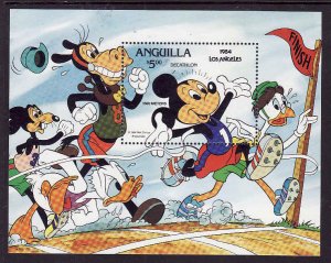 Disney-Anguilla-Sc #568-Unused NH sheet-1984 Olympics-Mickey