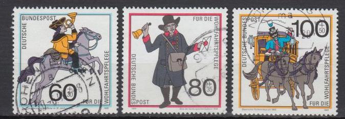 Germany - 1989 History of mail Sc# B682/B684 (9183)