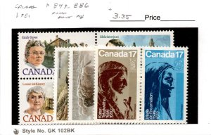 Canada, Postage Stamp, #879-886 Mint NH, 1980 (AC)