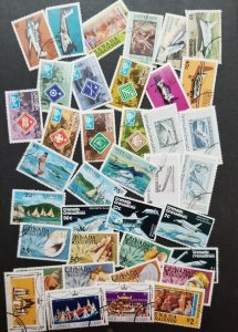 GRENADA Used CTO Stamp Lot Collection T5194