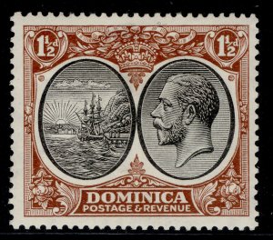 DOMINICA GV SG75, 1½d black & red-brown, M MINT. Cat £15.