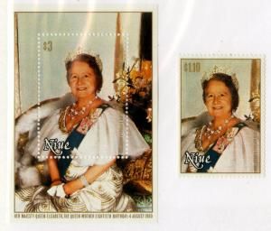 NIUE 291-2 MNH S/S SCV $4.90 BIN $3.00 ROYALTY