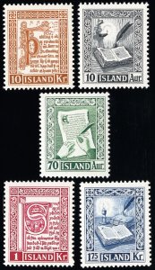 Iceland Stamps # 278-82 MVLH XF Scott Value $55.00