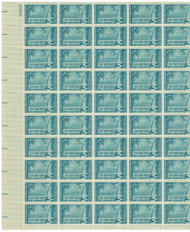 #1109 – 1958 3¢ Mackinac Bridge – MNH OG Sheet