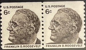 Scott #1305 1968 6¢ Prominent Americans FDR perf. 10 vert. MNH OG pair