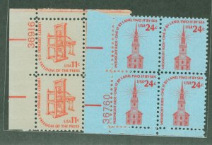 United States #1593/1603 Mint (NH) Plate Block