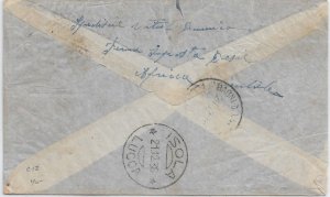 Italian Military in Eritrea to Isola, Italy 1936 Airmail solo Sc #C12 (52158)