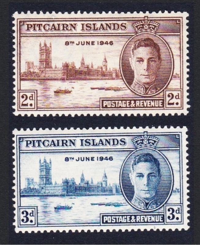 Pitcairn World War II Victory 2v MH SG#9-10 SC#9-10