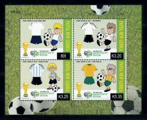 [101635] Papua New Guinea 2006 World cup football GER Argentina AUS Sheet MNH