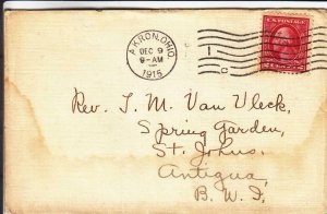 1915, Canton, OH to St. Johns, Antigua, See Remark(31643)