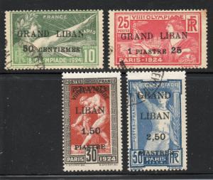 Lebanon - Sc# 18 - 21 Used (#20 MH) -  Lot 1018010