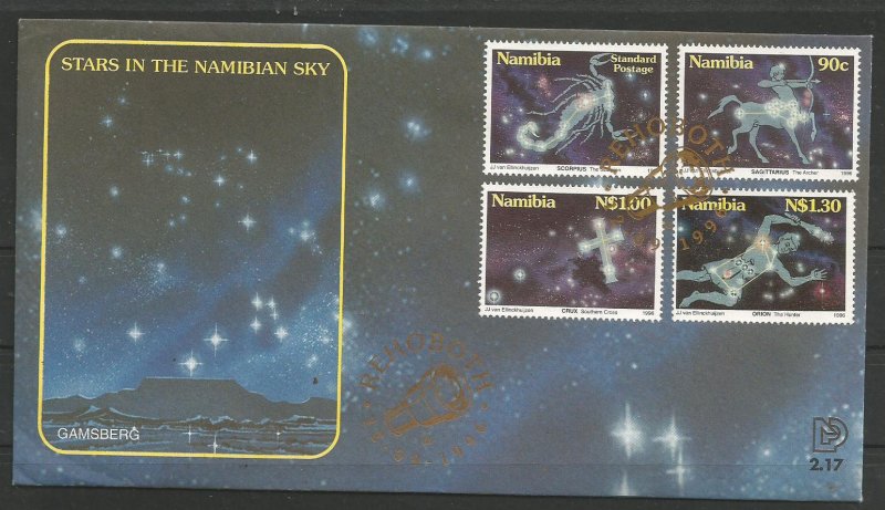 NAMIBIA, 1996, CTO, FDC, Constellations Scott 808-811