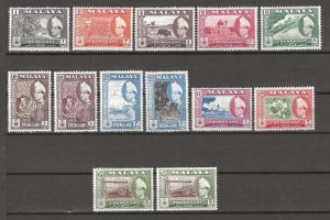 MALAYA/TRENGGANU 1957/63 SG 89/99 & 99a MNH Cat £110