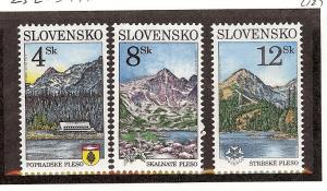 Slovakia, 252-54, Mountain Scenes Singles,**MNH**