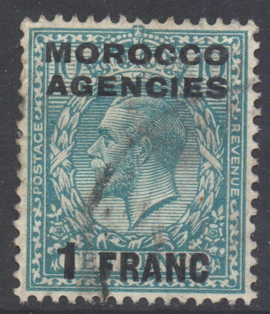 Morocco Scott 409 - SG199, 1917 French 1f used