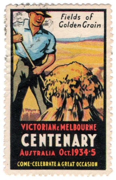 (I.B) Australia Cinderella : Victoria & Melbourne Centenary (Grain)