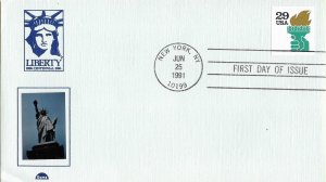 1991 FDC, #2531A, 29c Liberty, Dome