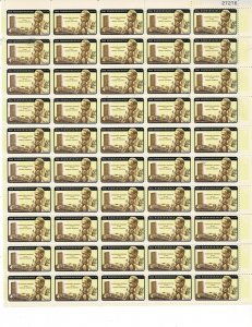 Dag Hammarskjold 4c US Postage Error Sheet #1204 VF MNH