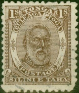 Tonga 1892 1s Brown SG14 Good Used