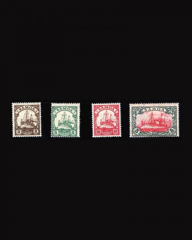 VSM :SAMOA-GERMAN 1915 OG LH CHOICE SCT # 70-73 $ 33.50 LOT # VSAGSAMOA1915-X476