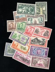 New Zealand Stamps # 229-41 MLH VF Scott Value $60.00