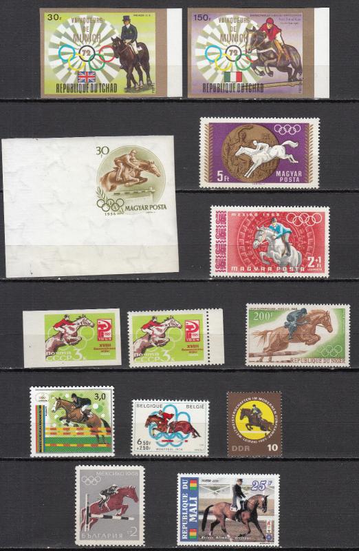 Equestrian sport - small stamp collection - MNH
